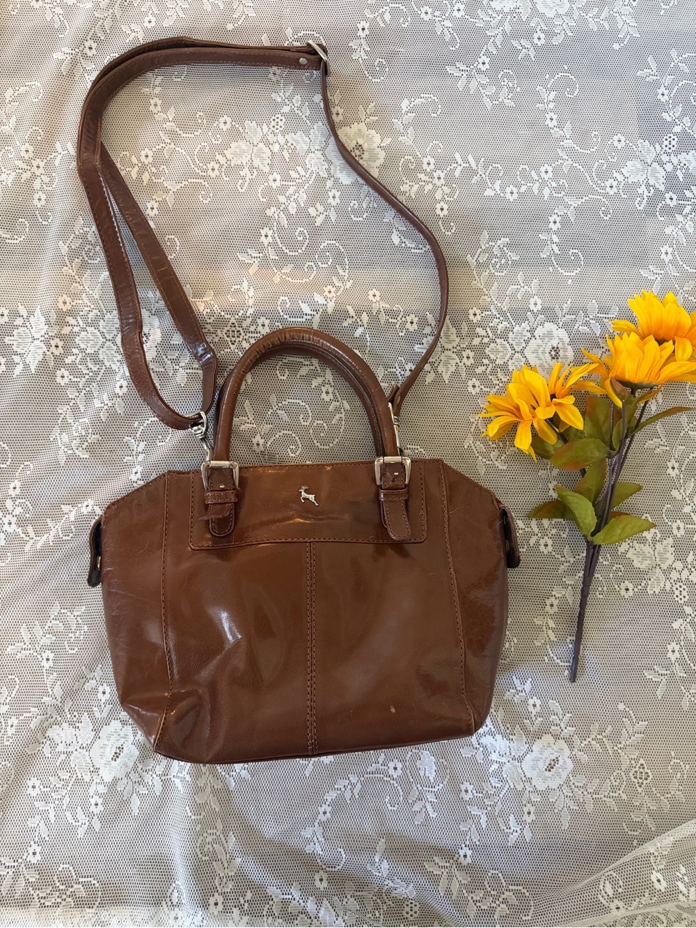 Cognac brown Leather bag